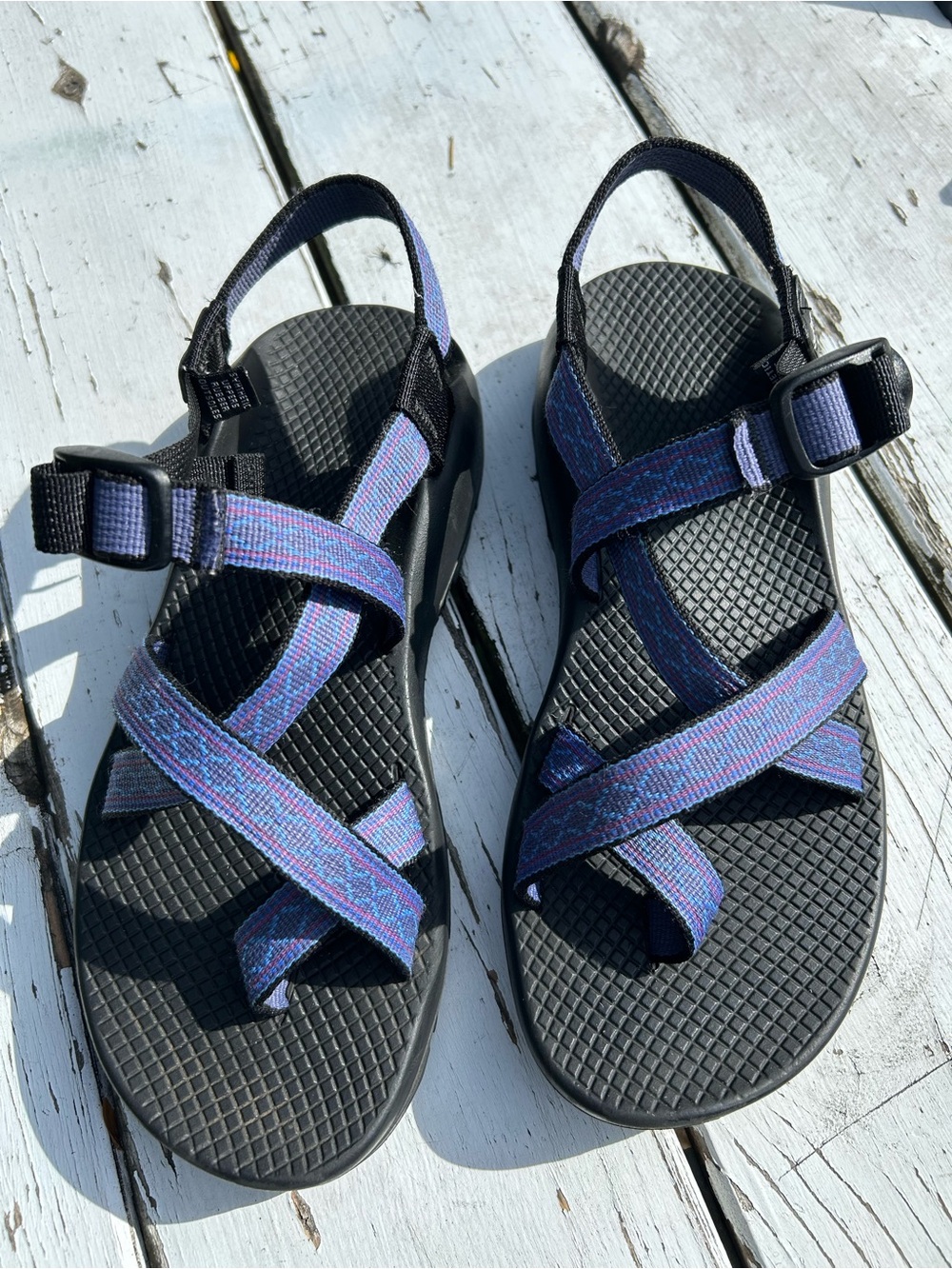Chaco Women's Sandals with Blue and Purple Webbing